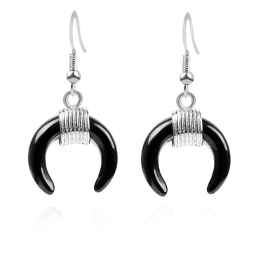 Crescent Moon Natural Earrings-Your Soul Place